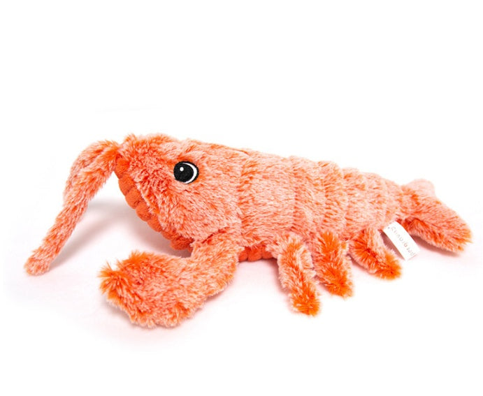 Electric Jumping Shrimp Plush Toy for Cats