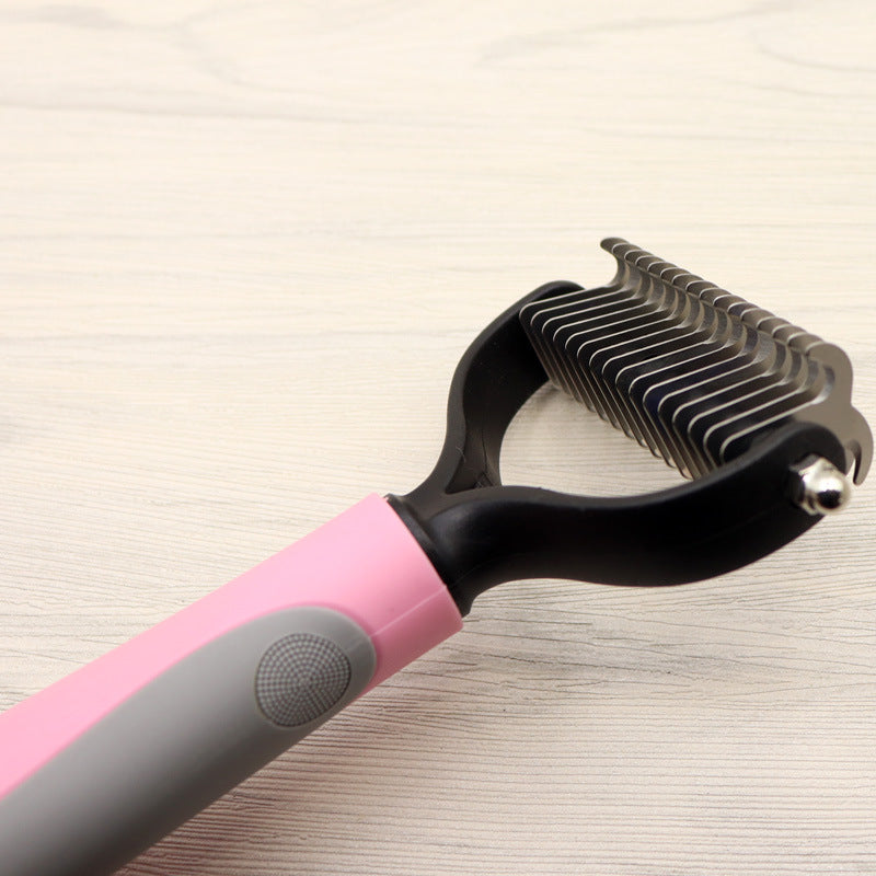 Double-Sided Knot-Removing Pet Comb