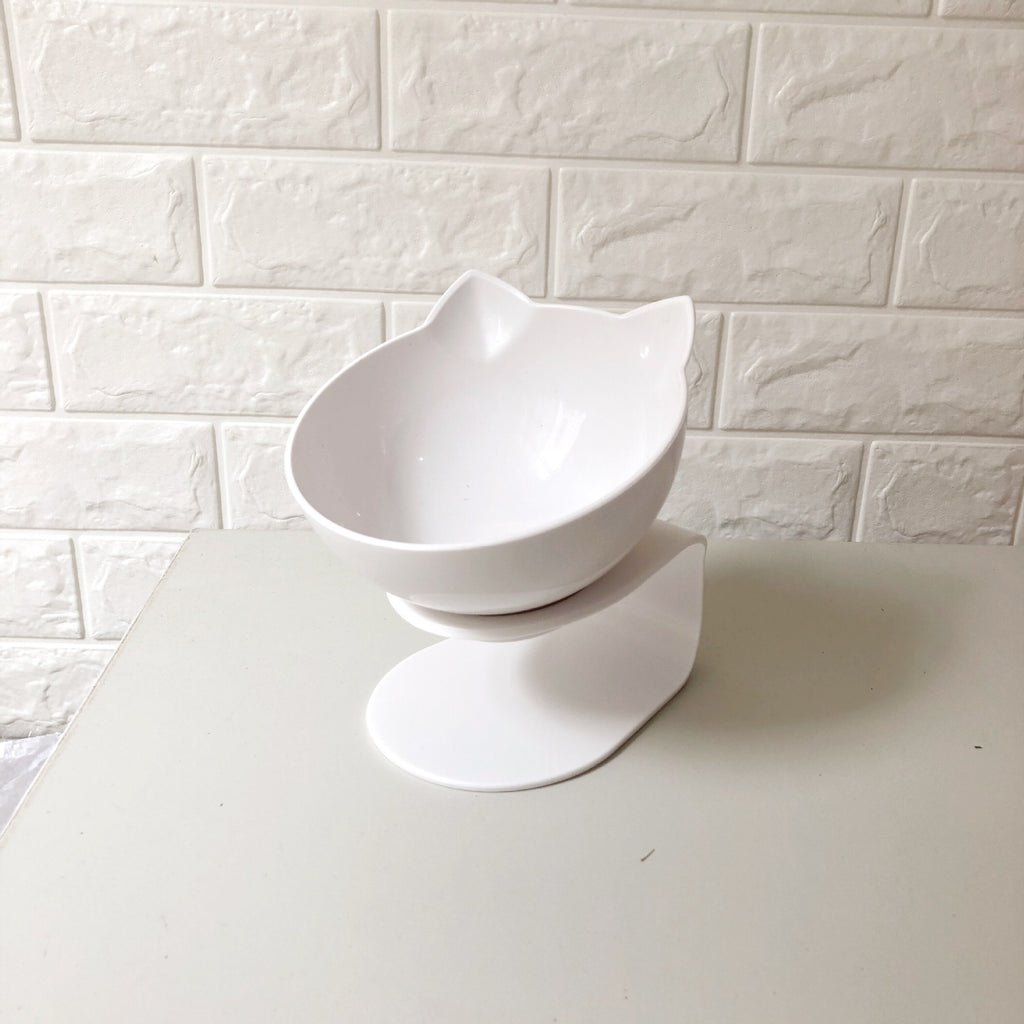 Inclined Cat Ear Transparent Feeding Bowl