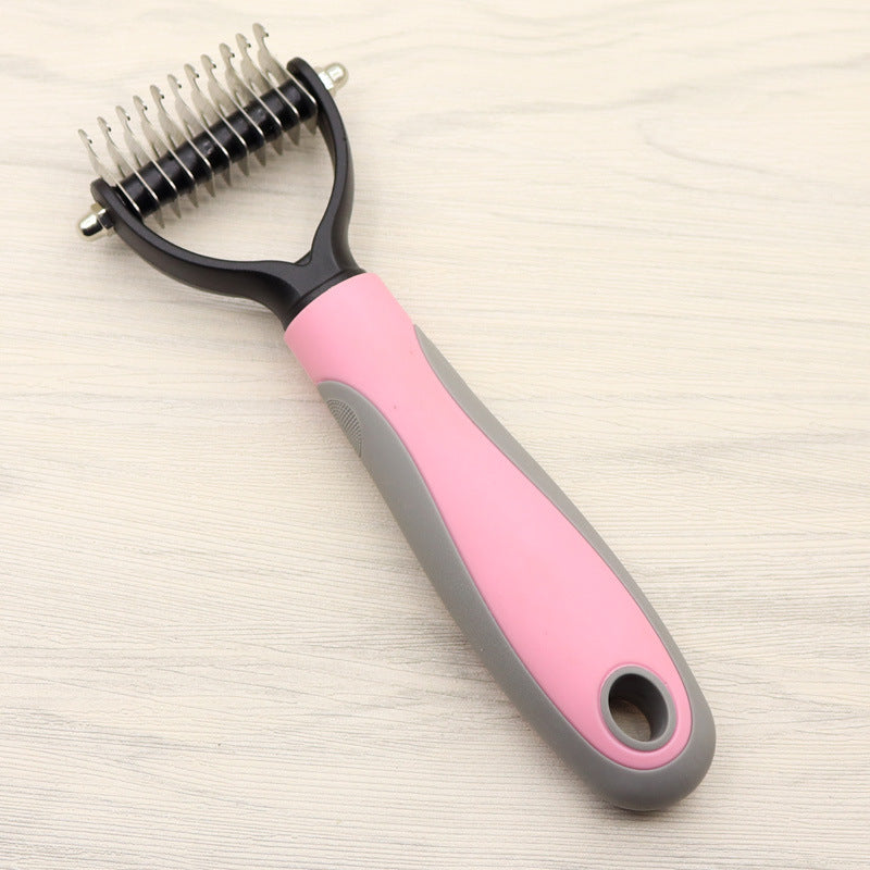 Double-Sided Knot-Removing Pet Comb
