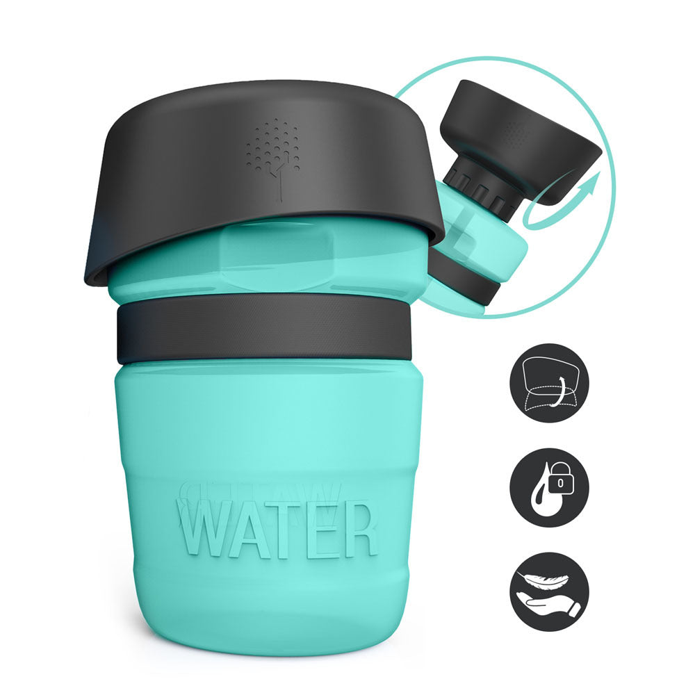 Foldable Outdoor Pet Water Bottle & Dispenser