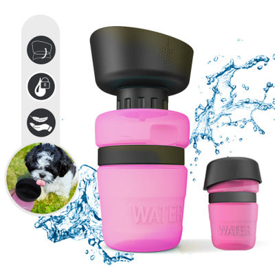 Foldable Outdoor Pet Water Bottle & Dispenser