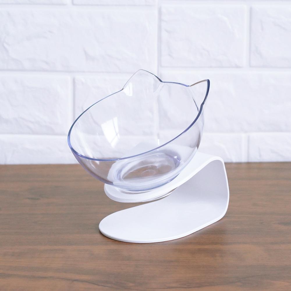 Inclined Cat Ear Transparent Feeding Bowl