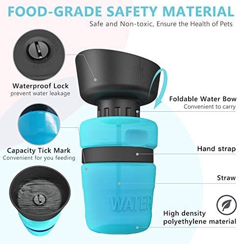 Foldable Outdoor Pet Water Bottle & Dispenser