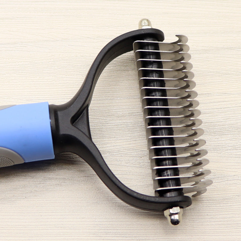 Double-Sided Knot-Removing Pet Comb