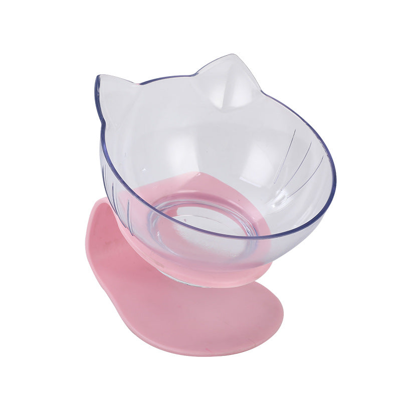 Inclined Cat Ear Transparent Feeding Bowl