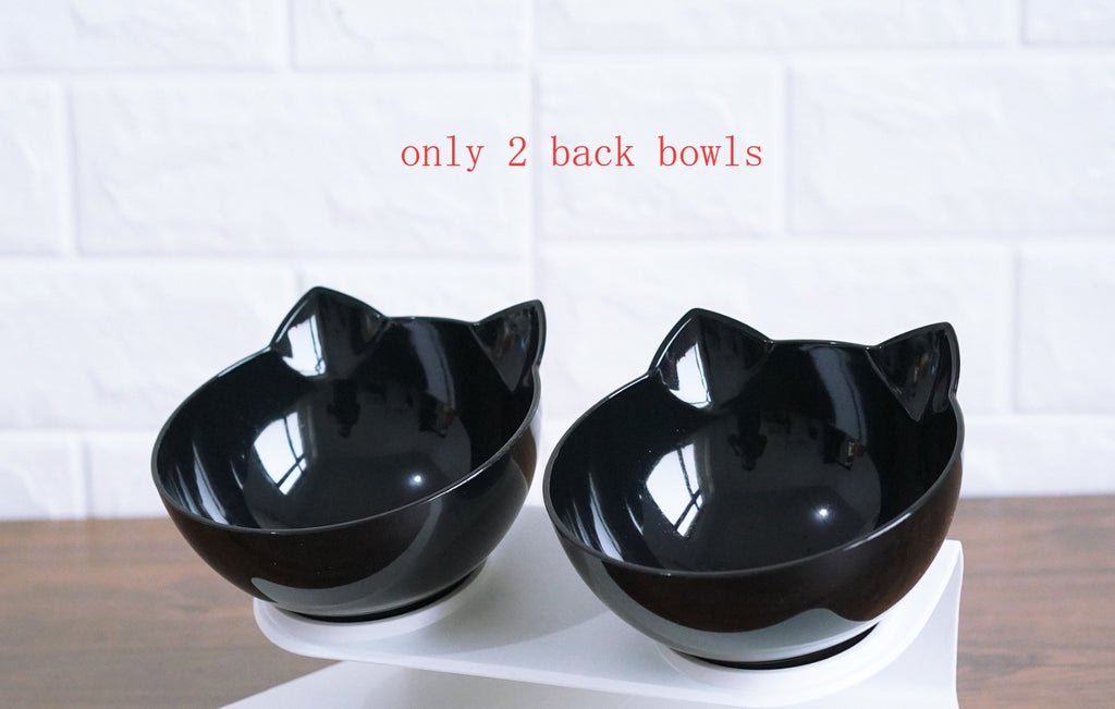 Inclined Cat Ear Transparent Feeding Bowl