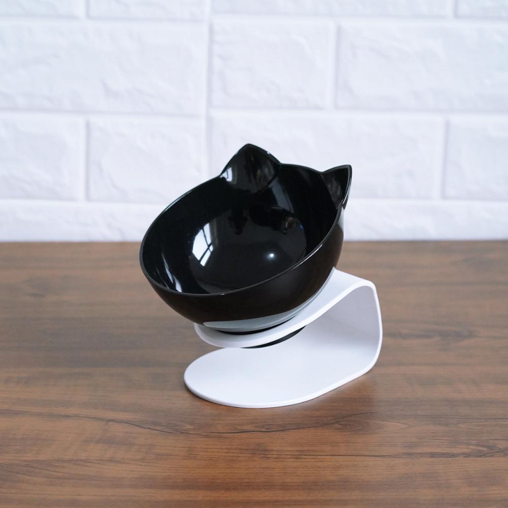 Inclined Cat Ear Transparent Feeding Bowl
