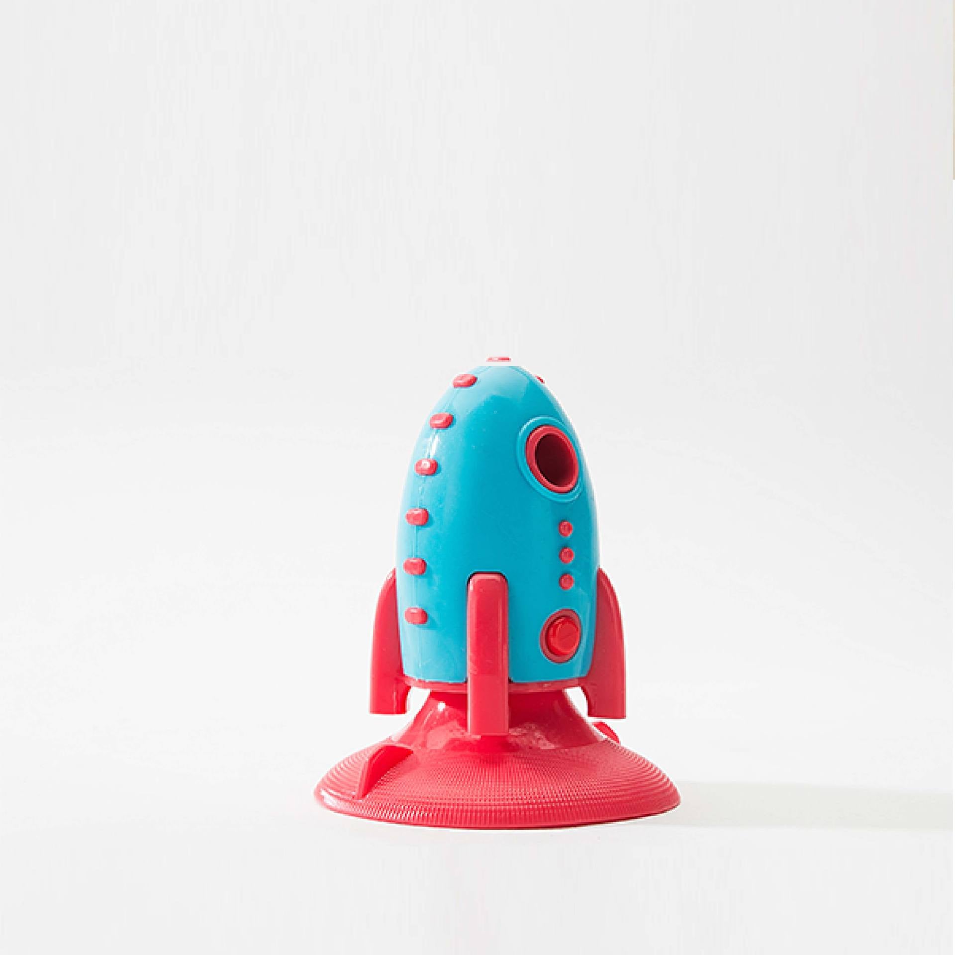 Rocket-Shaped Bite-Resistant Food Dispenser Toy