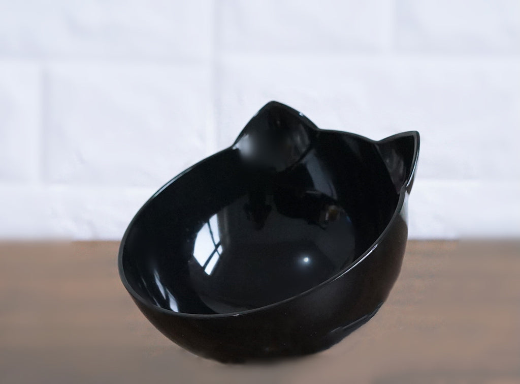 Inclined Cat Ear Transparent Feeding Bowl