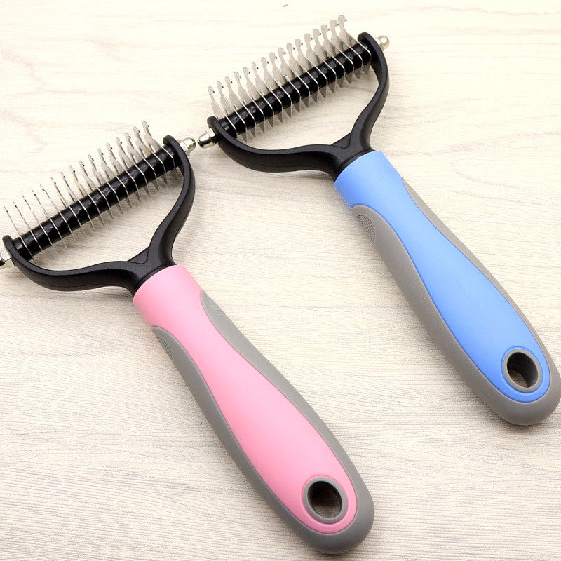 Double-Sided Knot-Removing Pet Comb
