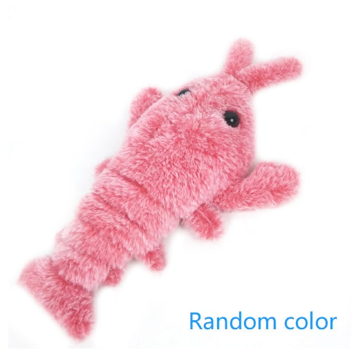 Electric Jumping Shrimp Plush Toy for Cats