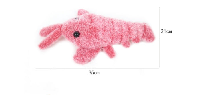 Electric Jumping Shrimp Plush Toy for Cats