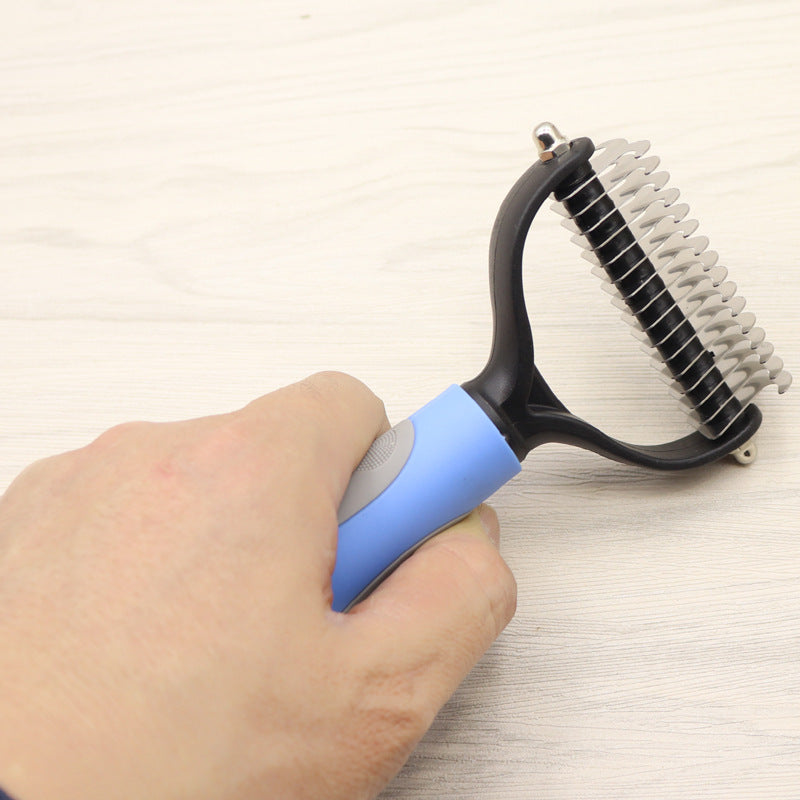 Double-Sided Knot-Removing Pet Comb