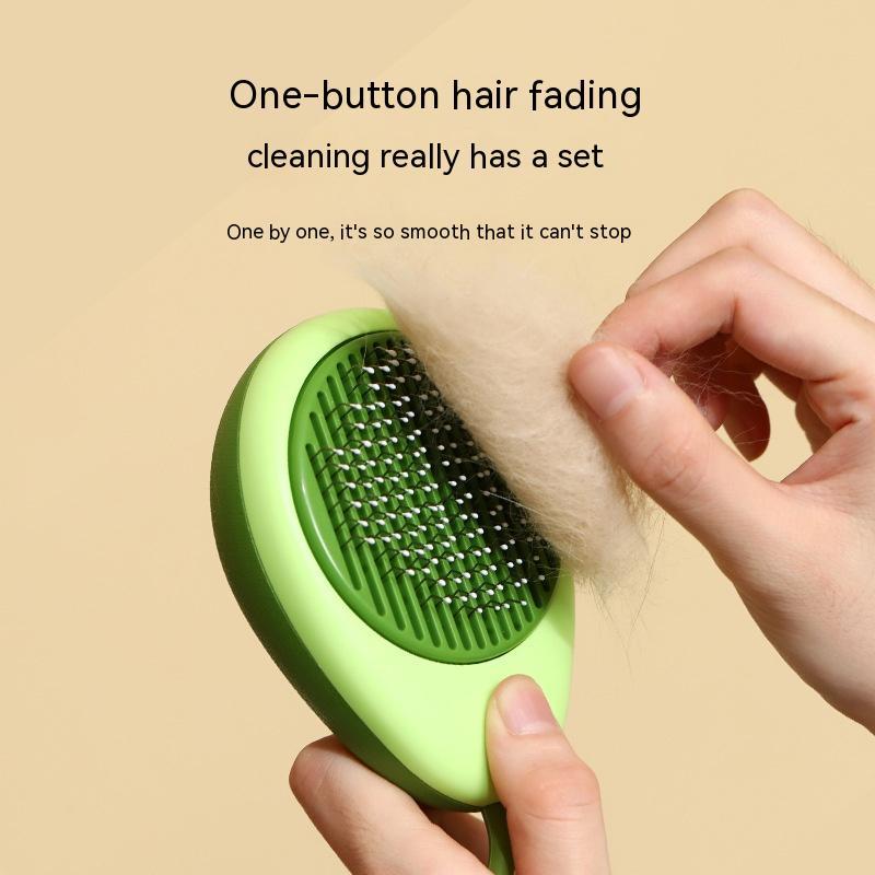 Avocado-Shaped Pet Hair Removal & Massage Brush
