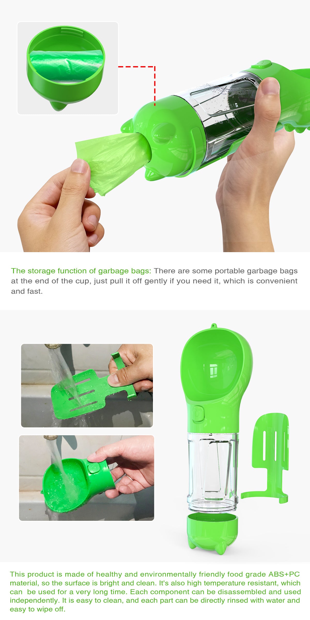Multi-Functional Pet Outdoor Water Bottle