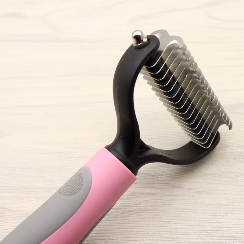 Double-Sided Knot-Removing Pet Comb