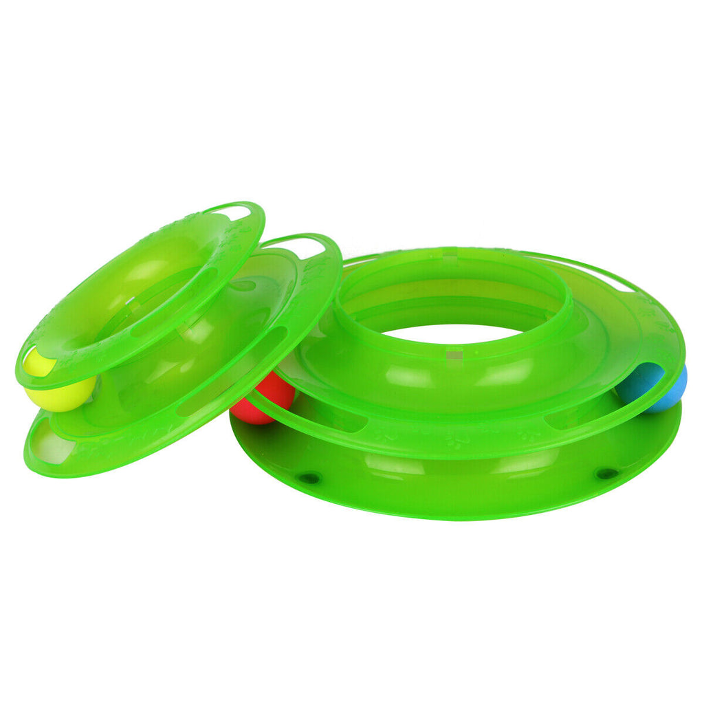 Trilayer Cat Crazy Ball Disk Interactive Toy