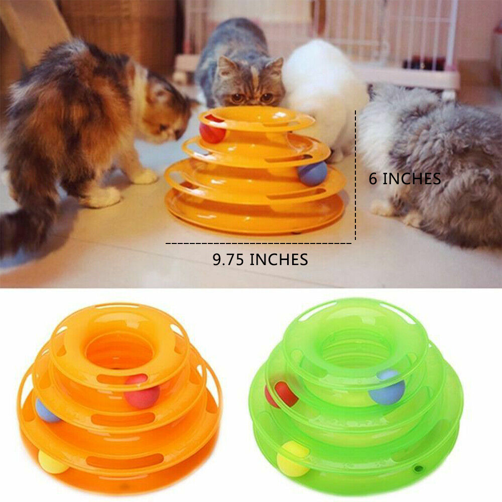 Trilayer Cat Crazy Ball Disk Interactive Toy