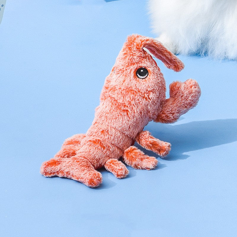Electric Jumping Shrimp Plush Toy for Cats
