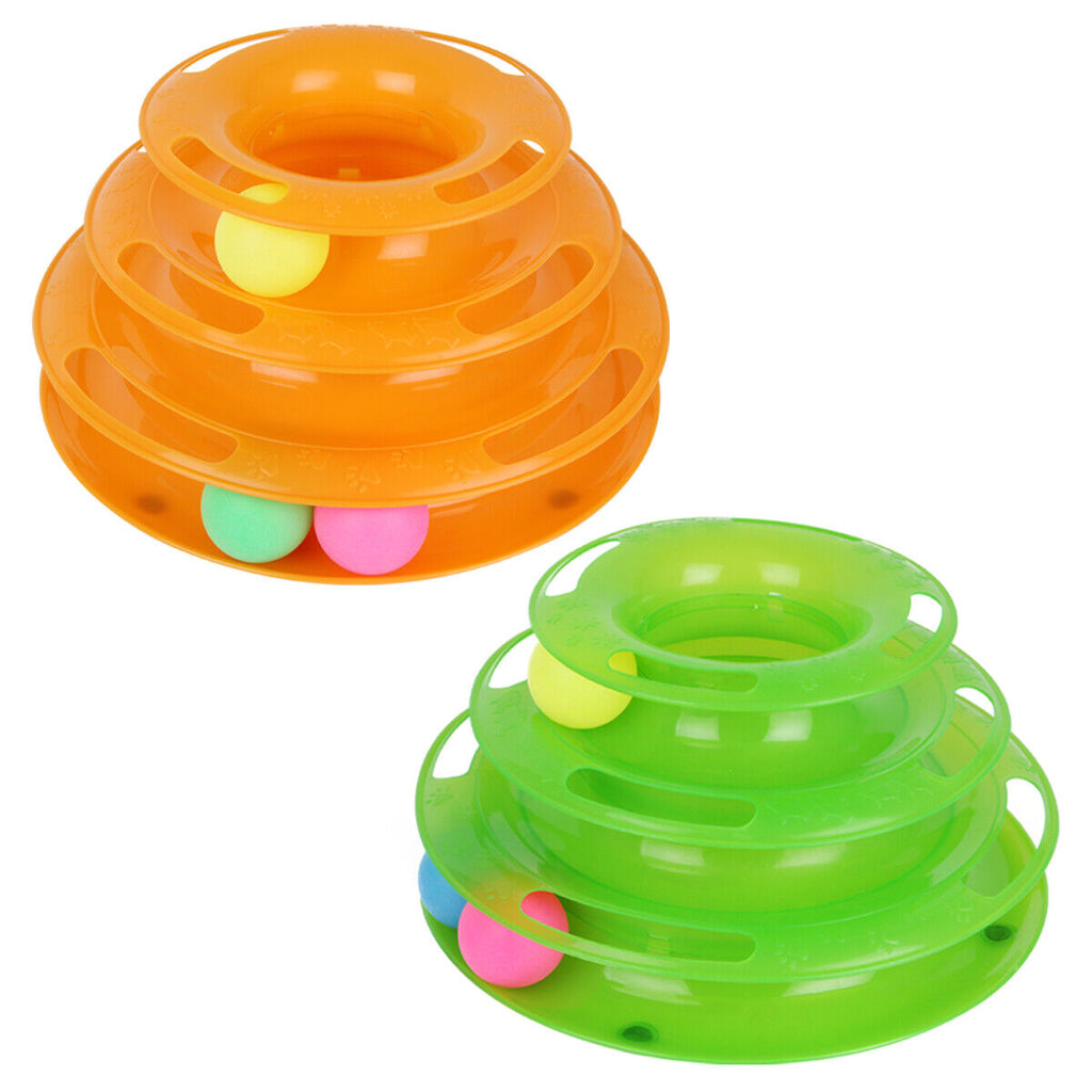 Trilayer Cat Crazy Ball Disk Interactive Toy