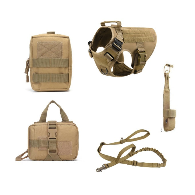 Tactical Dog Harness & Training Vest Set